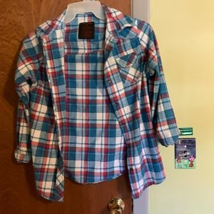 Blue and red flannel!